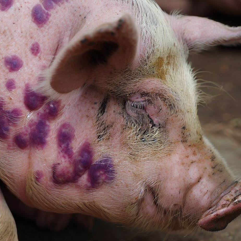Choroby świń: Plamy fioletowe
